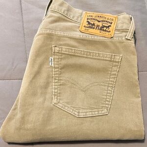 Levi's Corduroy Men's Beige Straight Jeans